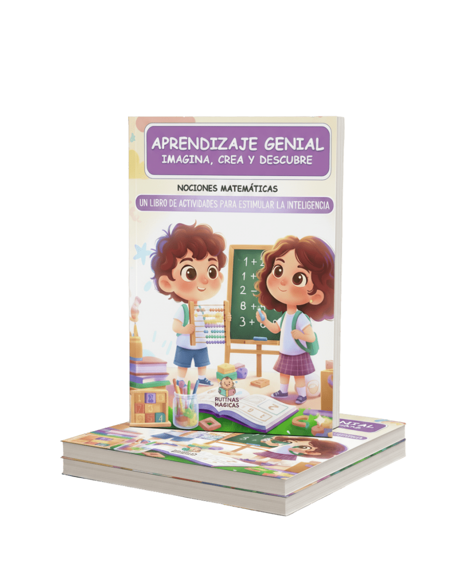 ✨📘 Aprendizaje Genial: Imagina, Crea y Descubre Nociones Matemáticas (2 a 7 años) ➕🔢 🔥 Un libro mágico de actividades para estimular la inteligencia de tu peque 👧🧒 - Rutinas Magicas