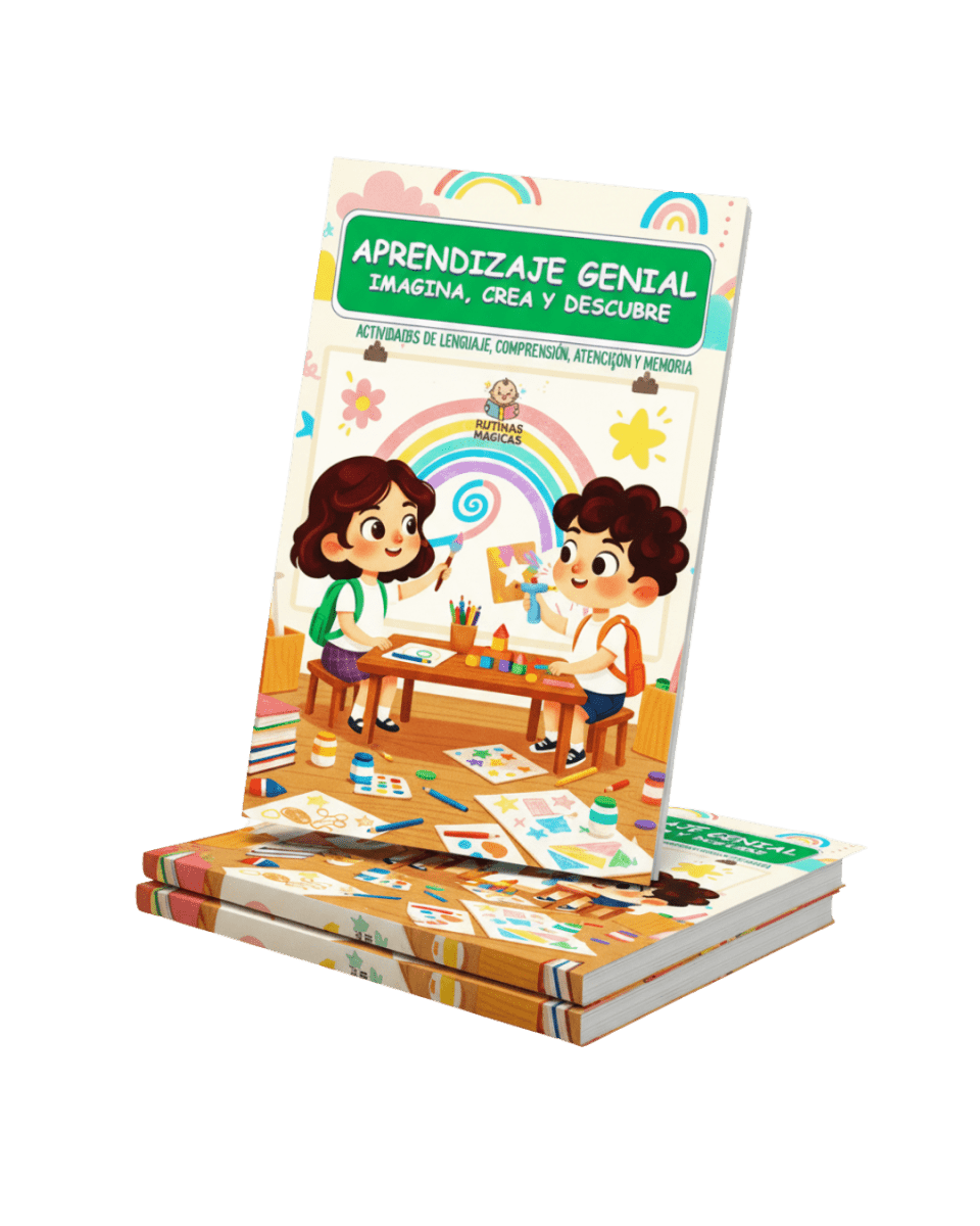 🎯📚 Aprendizaje Genial: Imagina, Crea y Descubre 🖍️🔠 🧠 Un libro único con actividades de Lenguaje, Comprensión, Atención y Memoria 📝💭💡 - Rutinas Magicas